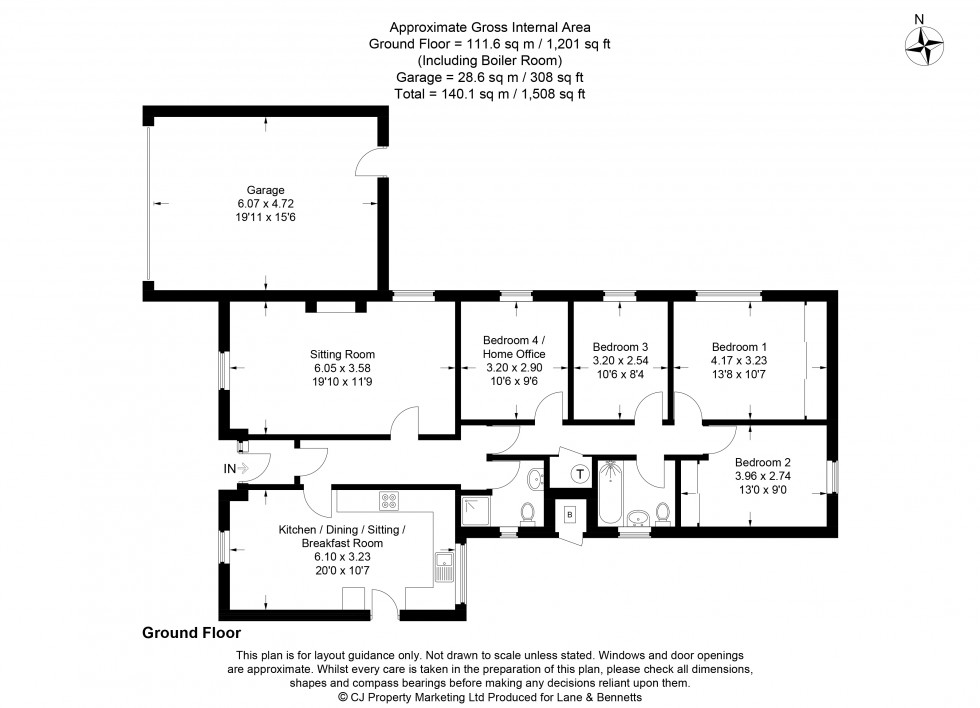 Floorplan for Langford, Biggleswade, Bedfordshire