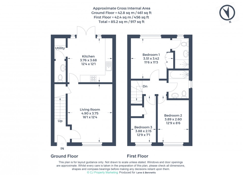 Floorplan for Langford, Biggleswade, Bedfordshire