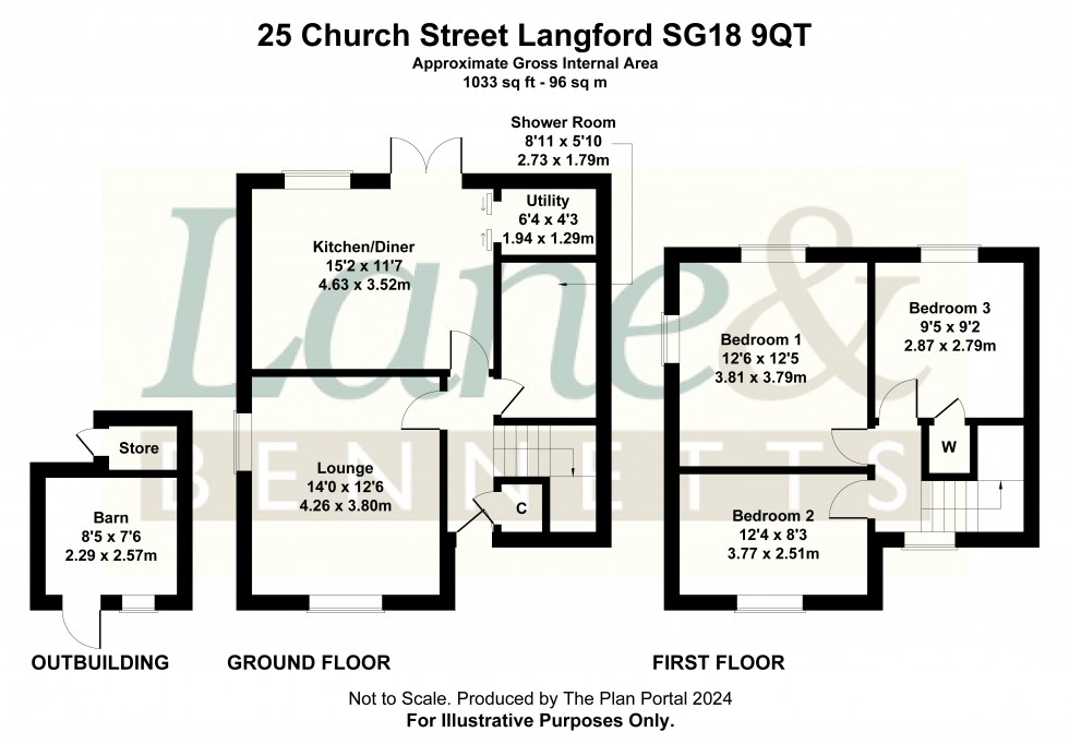 Floorplan for Langford, Biggleswade, Bedfordshire