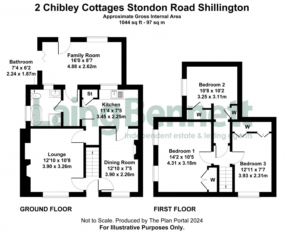 Floorplan for Shillington, Hitchin, Bedfordshire