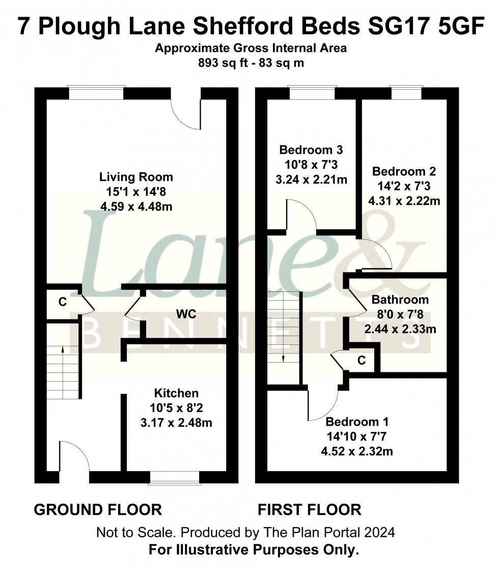 Floorplan for Plough Lane, Shefford, Bedfordshire