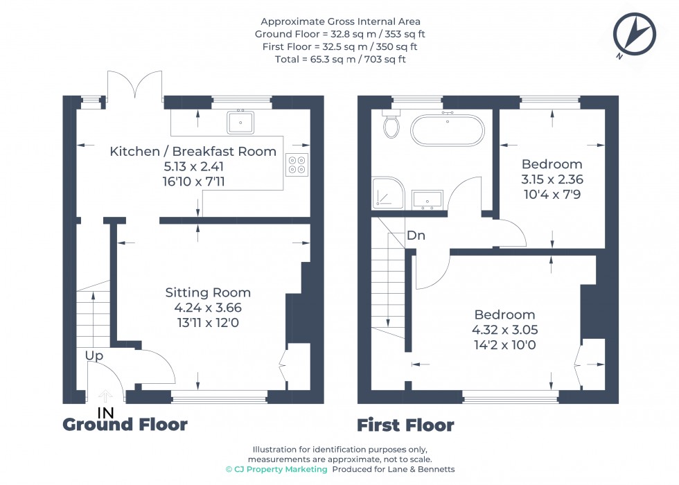 Floorplan for Glebe Road, Letchworth Garden City, Hertfordshire