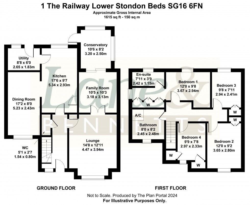 Floorplan for The Railway, Henlow, Bedfordshire