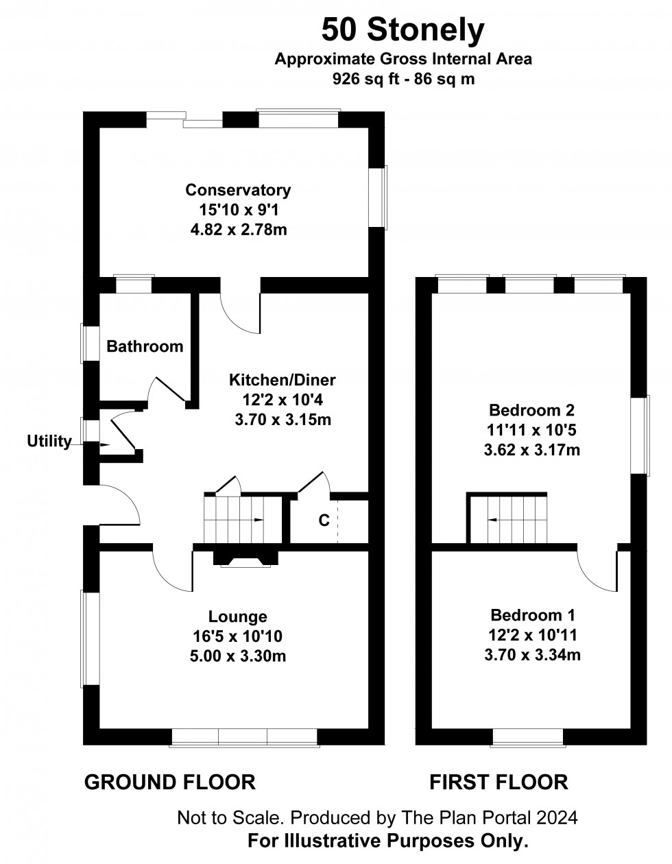 Floorplan for Stoneley, Letchworth Garden City, Hertfordshire