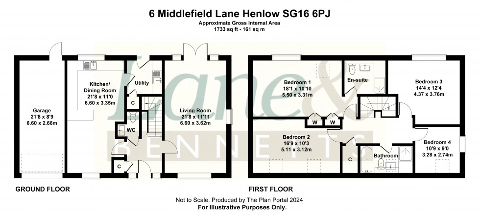 Floorplan for Middlefield Lane, Henlow, Bedfordshire