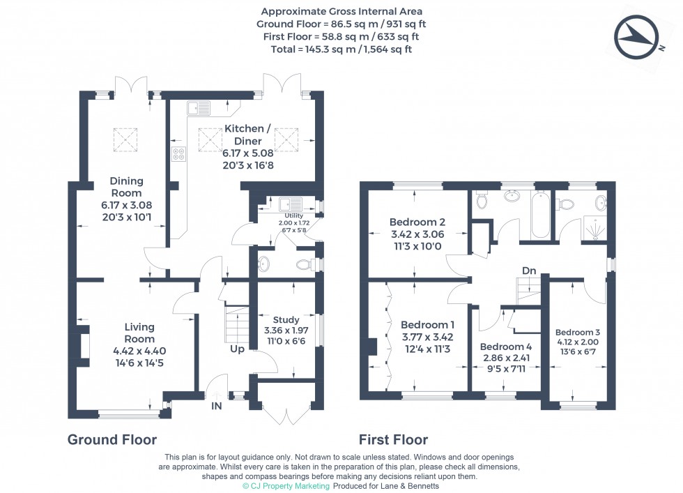 Floorplan for Lordship Lane, Letchworth Garden City, Hertfordshire