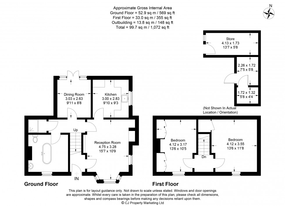 Floorplan for Park Lane, Henlow, Bedfordshire