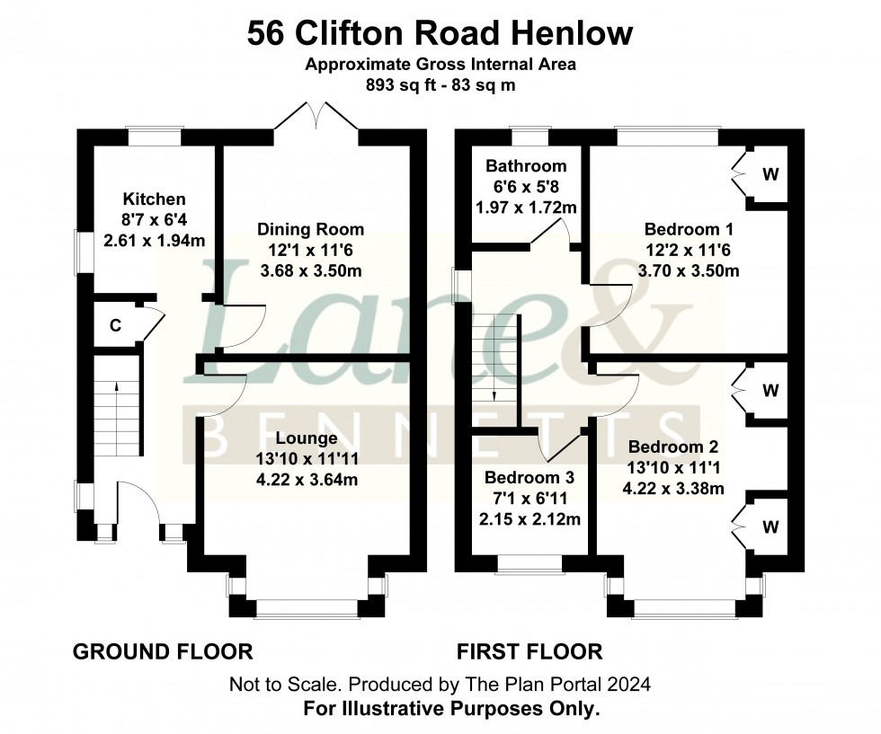 Floorplan for Clifton Road, Henlow, Bedfordshire