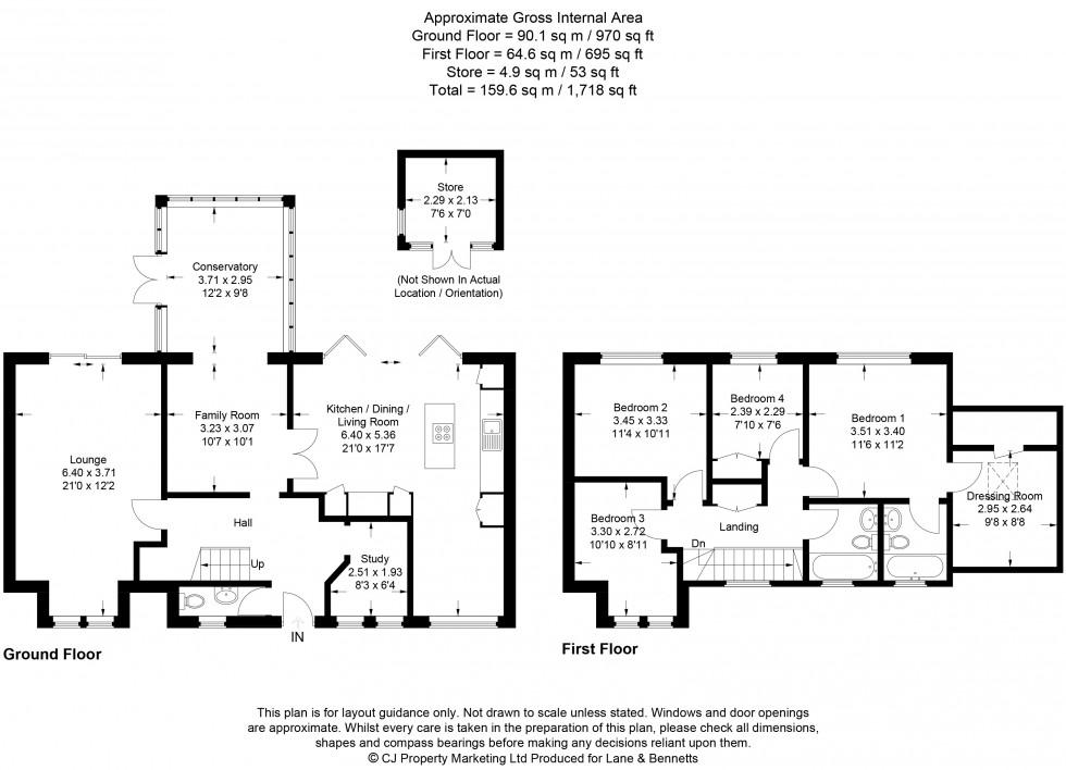 Floorplan for Park Lane, Henlow, Bedfordshire