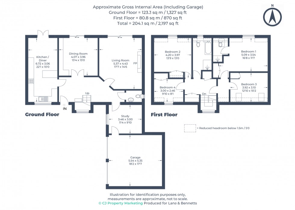 Floorplan for Langford, Biggleswade, Bedfordshire