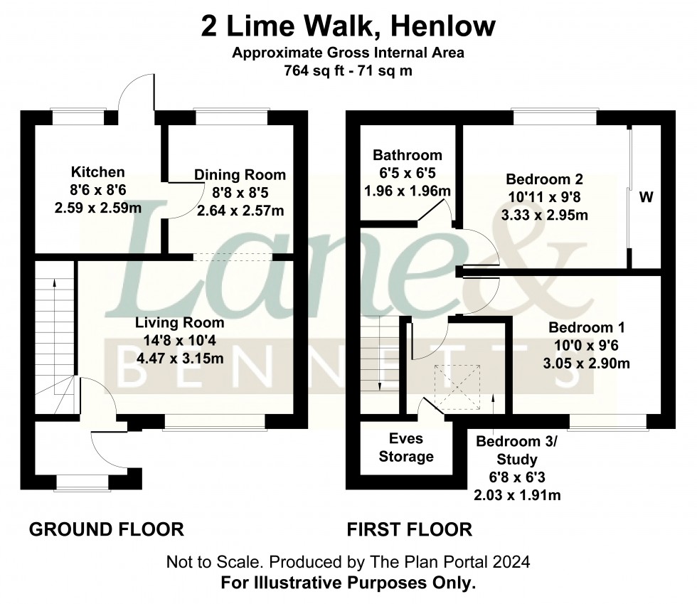 Floorplan for Lime Walk, Henlow, Bedfordshire