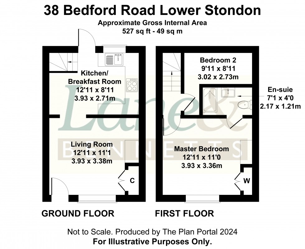 Floorplan for Lower Stondon, Henlow, Bedfordshire