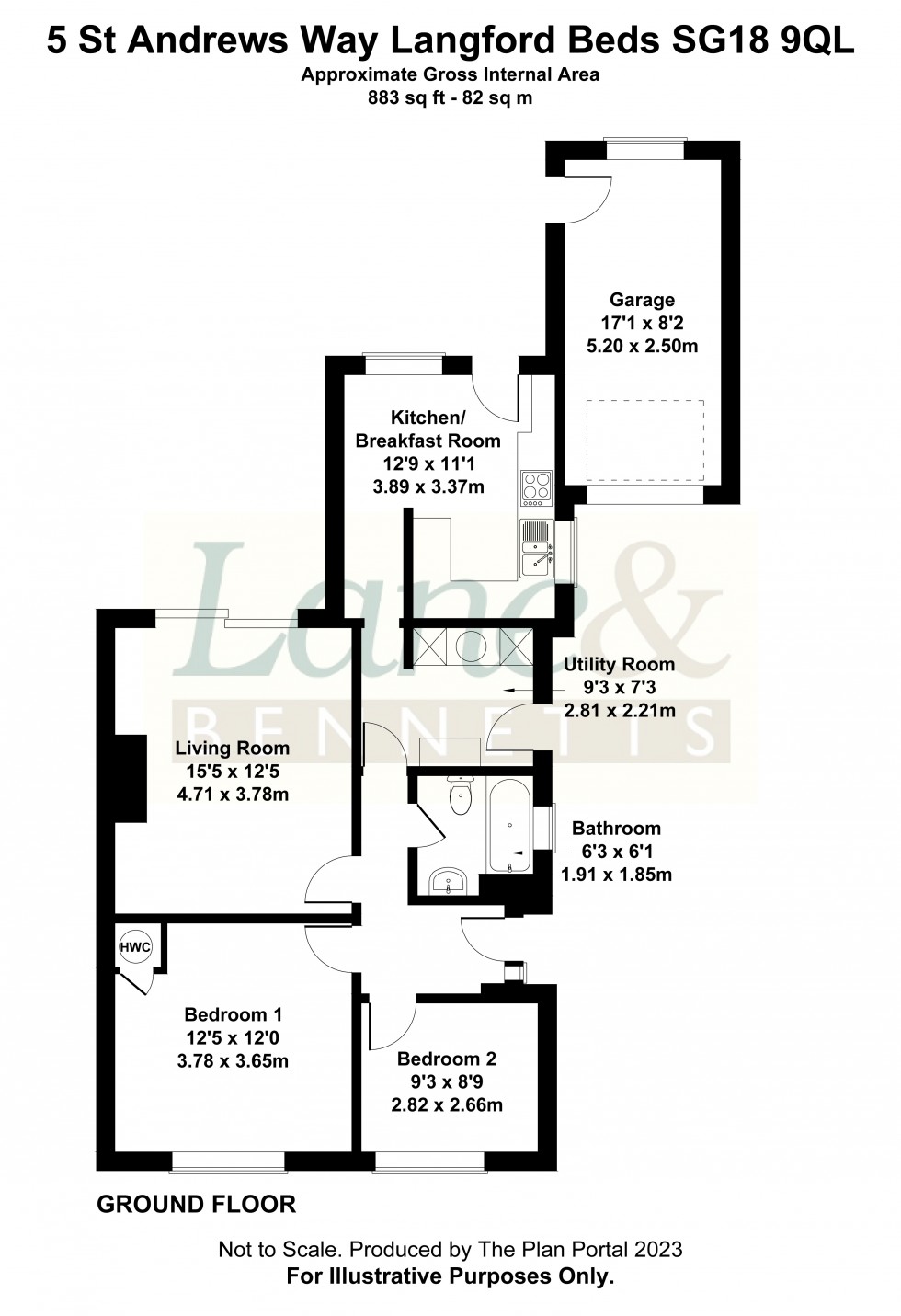 Floorplan for Langford, Biggleswade, Bedfordshire