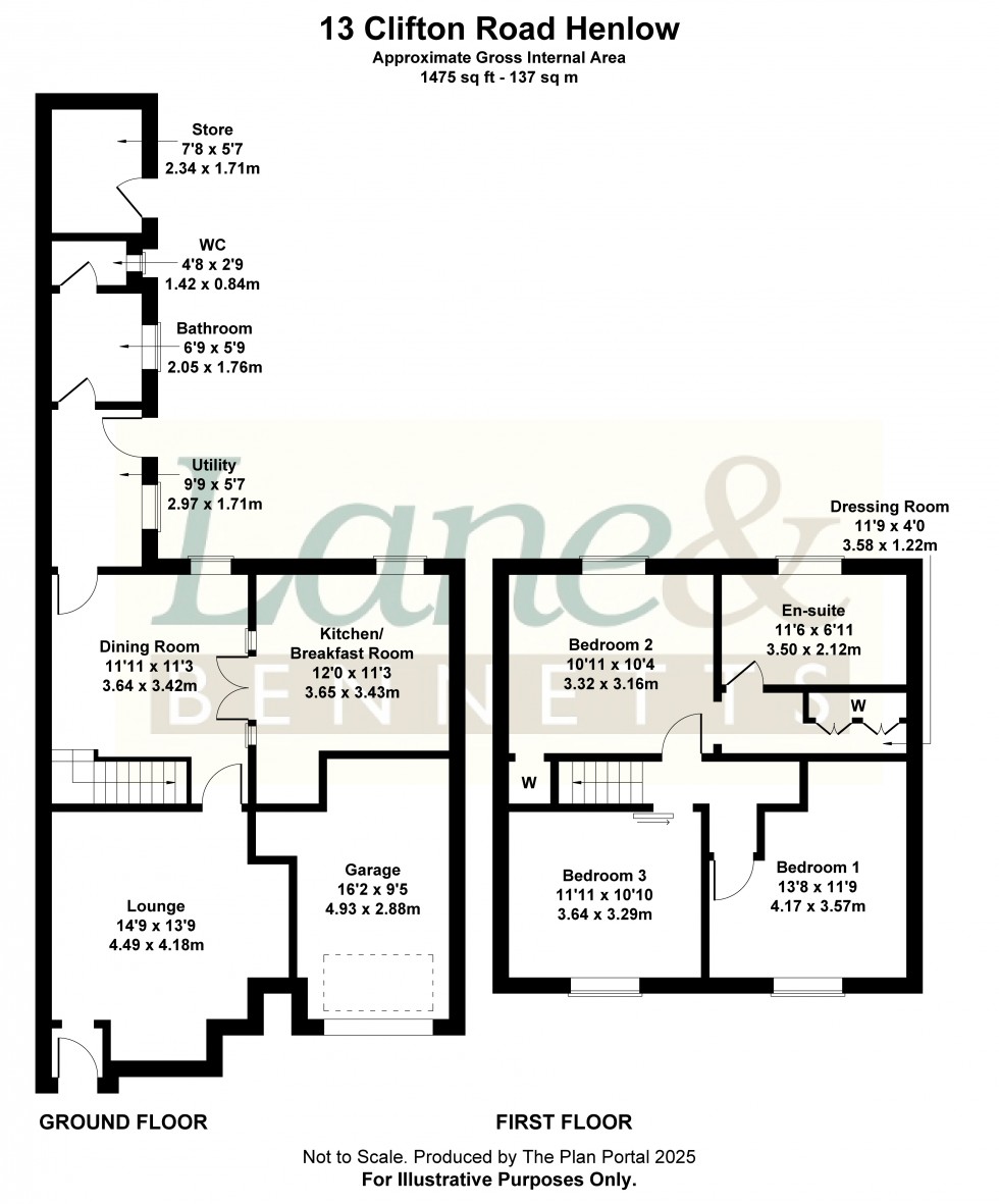 Floorplan for Clifton Road, Henlow, Bedfordshire