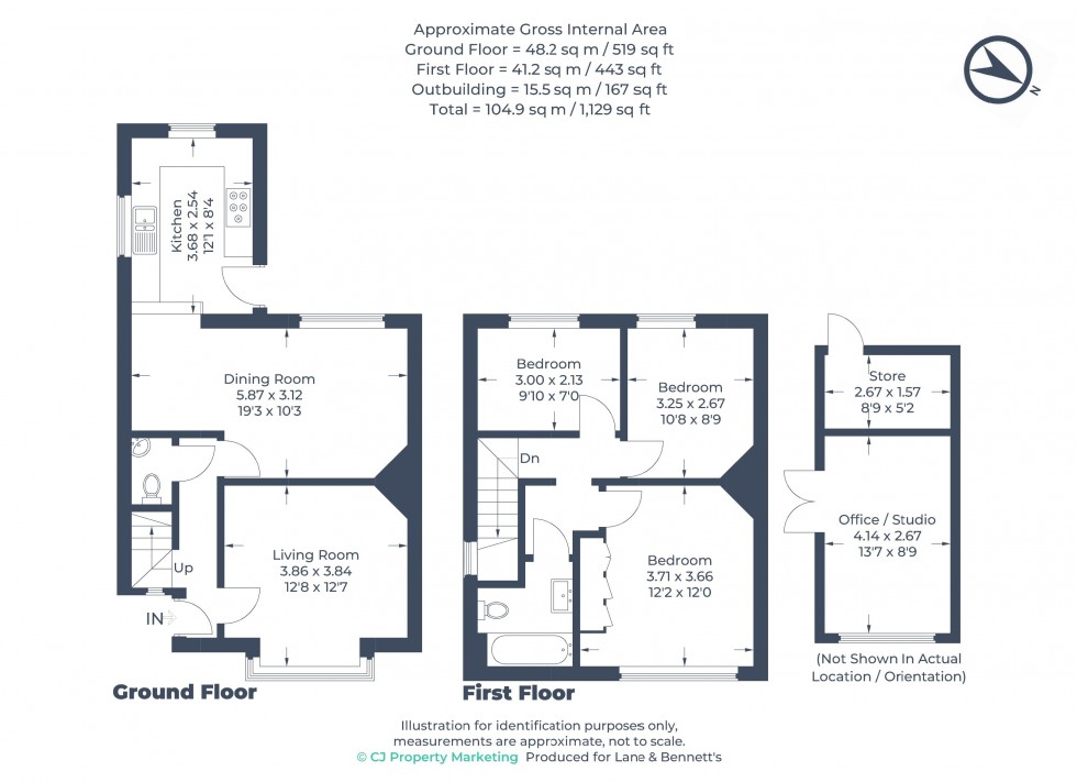 Floorplan for Ridge Road, Letchworth Garden City, Hertfordshire