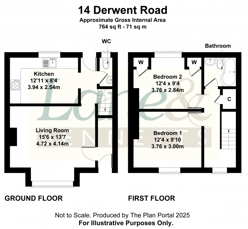 Floorplan for Derwent Road, Henlow, Bedfordshire