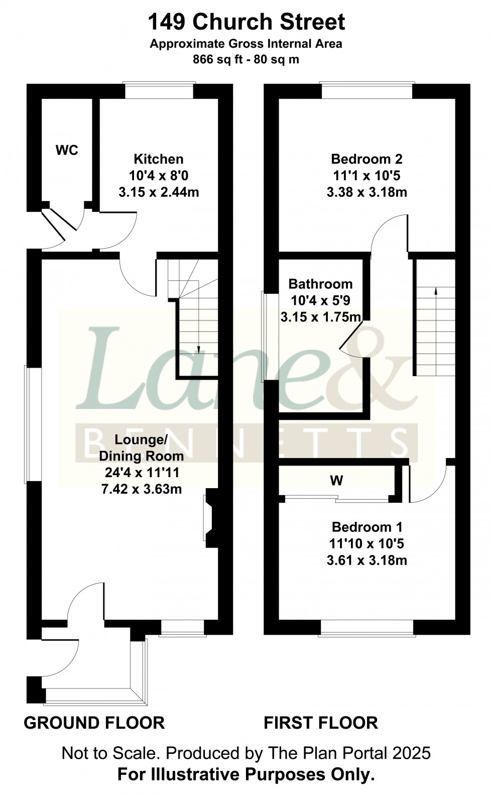 Floorplan for Langford, Bedfordshire