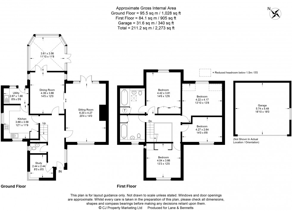 Floorplan for Cashio Lane, Letchworth Garden City, Hertfordshire